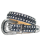 Golden Fully Loaded Rhinestone Belt Width 1..56inch