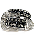 Black Fully Loaded Rhinestone Belt Width 1..56inch