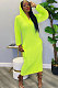 Yellow Women Solid Color Casual Long Hollow Out Long Sleeve Long Dress FFE172-1