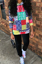 Colorful Print Autumn Winter Long Sleeve Hoodie Jumper Sweat Pants Two-Piece YSH86265 