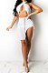 White Wholesal New Halter Neck Strapless Backless Bandage High Waist Solid Color Hip Dress YSH96239 -1