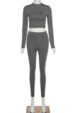 Pink Wholesale Modest Long Sleeve O Neck Crop Top Skiny Pants Sport Sets SX1738131-4