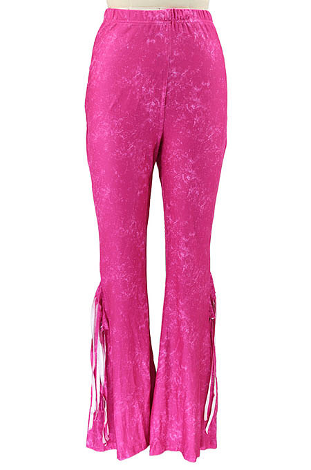 Brown Euramerican Bodycon Tassel Casual Long Pants High Waist Tiny Flared Pants KZ2132-4