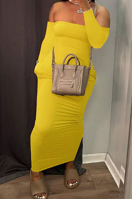 Red Elegant Solid Color Strapless Slim Fitting Long Dress YSH86264-2