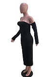 Khaki Elegant Solid Color Strapless Slim Fitting Long Dress YSH86264-4
