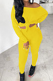 Black Simple Long Sleeve Loose Top Bodycon Pants Casual Two-Piece LSN7119-2