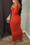 Khaki Elegant Solid Color Strapless Slim Fitting Long Dress YSH86264-4
