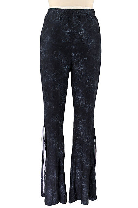 Blue Euramerican Bodycon Tassel Casual Long Pants High Waist Tiny Flared Pants KZ2132-1