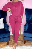 Black Euramerican Women Autumn Fashion Sport Cotton Pure Color Pocket Pants Sets PH1241-1