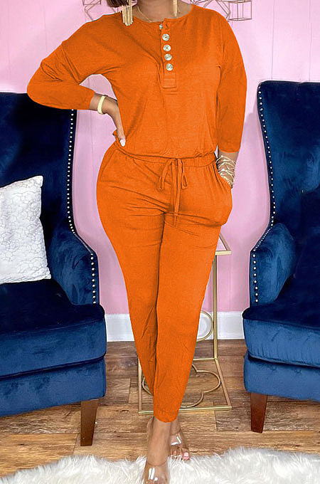 Purple Euramerican Women Autumn Fashion Sport Cotton Pure Color Pocket Pants Sets PH1241-4