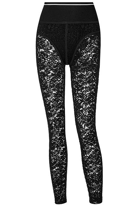 Black No Letters Autumn Lace Spliced Collect Waist Bodycon Hip Raise Pencil Pants BLG44970-3