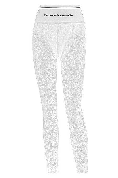 Black No Letters Autumn Lace Spliced Collect Waist Bodycon Hip Raise Pencil Pants BLG44970-3