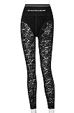 Black Autumn Lace Spliced Collect Waist Bodycon Hip Raise Pencil Pants BLG44970-2