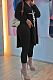 Black Euramerican Women Long Sleeve Printing Casual Pants Sets JR3654-1