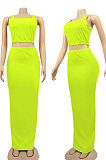 Black Euramerican Sexy Women Sleeveless Solid Color Tank Tight At Home Casual Skirts Sets KZ152-4