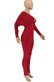 Black Women Autumn Women Solid Color V Collar Batwing Sleeve Collect Waist Back Hollow Out Bodycon Jumpsuits SMY8111-2