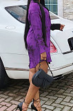 Black Digital Print Spliced Long Sleeve Single-Breasted Shirt Dress ORY5204 