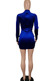 Red Euramerican Women Sexy Korea Velvet Mesh Spaghetti Spliced Long Sleeve SH7283-2