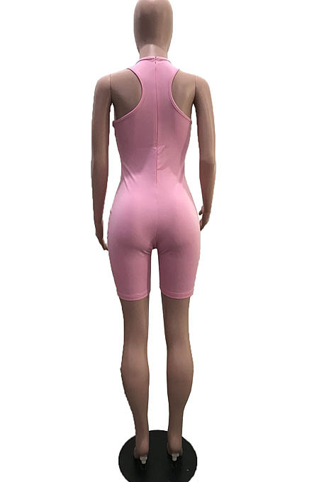 Light Gray Wholesale New Solid Color Slim Fitting Tank Jumpsuits YSH86243-1