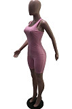 Pink Wholesale New Solid Color Slim Fitting Tank Jumpsuits YSH86243-2