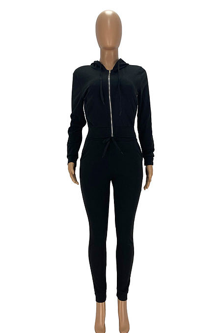 Green Autumn Winter Velvet Long Sleeve Zip Front Hoodie Pencil Pants Sport Sets YT3289-5