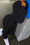 Red Autumn Winter New Long Sleeve Stand Neck Zipper Jumper Sweat Pants Sport Sets YX9292-3