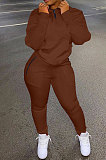 Black Autumn Winter New Long Sleeve Stand Neck Zipper Jumper Sweat Pants Sport Sets YX9292-1
