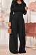 Black Women Trendy Joket Casual Pure Color Loose Pants Sets ED8522-1