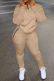 Drak Green Autumn Winter New Long Sleeve Stand Neck Zipper Jumper Sweat Pants Sport Sets YX9292-2