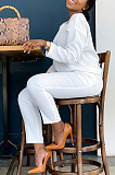Solid Color Round Neck Thick Fabric Pants Set BBN202