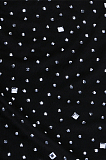 Black Sexy Night Club Hot Drilling Crystal Long Dress