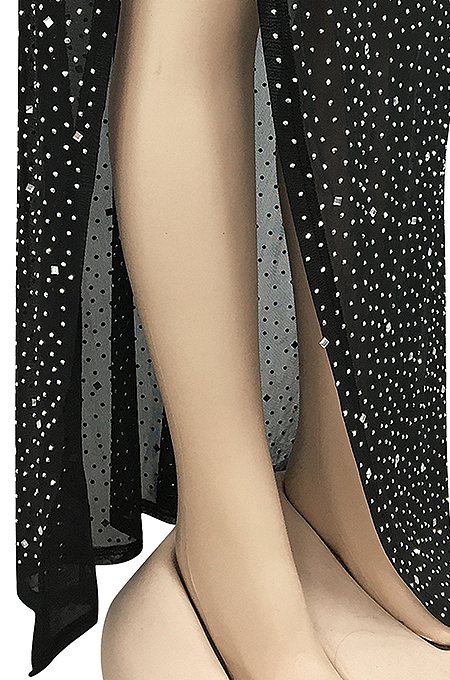 Red Sexy Night Club Hot Drilling Crystal Mesh See Through Long Dress XZ5326-3