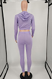 Pink Red Cotton Blend Long Sleeve Zip Front Coat Pencil Pants Solid Color Sport Sets XMY072-2
