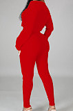 Black Women Autumn Winter Sexy Crop Personality Printing Pants Sets PY0838-1