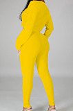 Black Women Autumn Winter Sexy Crop Personality Printing Pants Sets PY0838-1