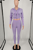 Pink Red Cotton Blend Long Sleeve Zip Front Coat Pencil Pants Solid Color Sport Sets XMY072-2