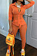 Orange Wholesale Woman See-Through Long Sleeve Single-Breasted Shirt Pencil Pants Sets ARM8202-1
