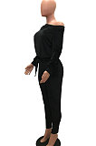 Dark Green Women Long Sleeve Round Collar Korea Velvet Solid Color Sexy Long Pants Sets MR2123-6