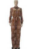 Black Women Casual Loose Fashion Long Sleeve Casual Jumpsuit With Waistband SDD9802-2