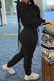 Rose Red  Casual Newest Velvet Long Sleeve Stand Neck Zip Front Collcet Waist Drawsting Jumpsuits LY047-1