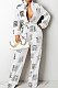 White Women Casual Loose Fashion Long Sleeve Casual Jumpsuit With Waistband SDD9802-3
