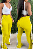 Red Casual Cute Side Strip Elastic Force Pants MD444-4
