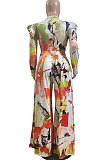 Pink Red Women Autumn Winter Long Sleeve T Shirts Wide Leg Pants Printing Pants Sets RMH8944-6