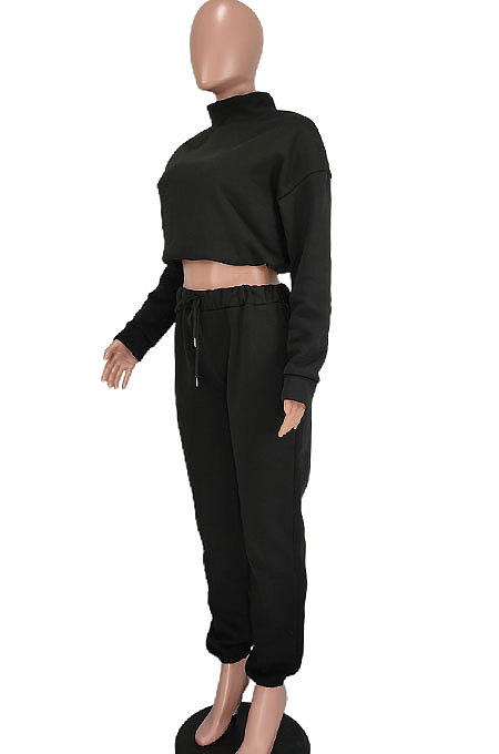 Red Women Solid Color Long Sleeve Velvet Sport Pants Sets BYQ1028-1