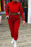 Black Women Solid Color Long Sleeve Velvet Sport Pants Sets BYQ1028-2