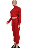 Black Women Solid Color Long Sleeve Velvet Sport Pants Sets BYQ1028-2