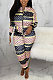 Printed Zipper Pants Set