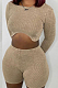 Ribber Crop Top Shorts Set