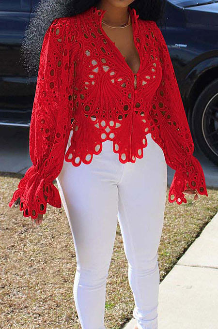 Black Euramerican Women Hole Sexy Horn Sleeve  Bodycon Cardigan T Shirts XQ1149-5