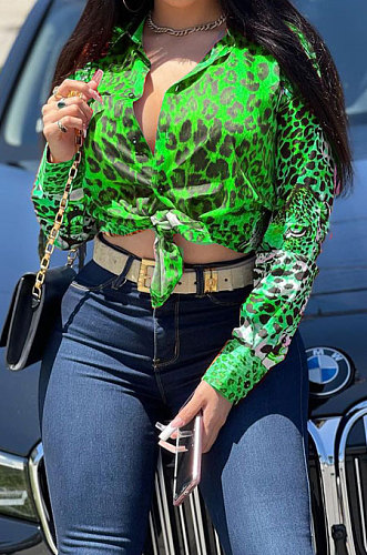 Yellow Newest Positioning Printing Long Sleeve Lapel Neck Single-Breasted Shirts ZDD31167-1